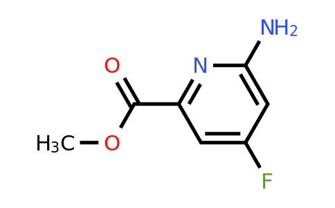 CAS 1446509-55-2 | methyl 6-amino-4-fluoropyridine-2-carboxylate