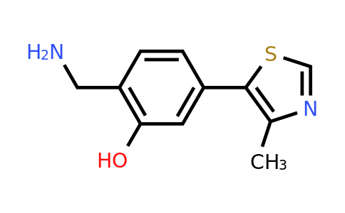 CAS 1448190-11-1 | 2-(aminomethyl)-5-(4-methylthiazol-5-yl)phenol