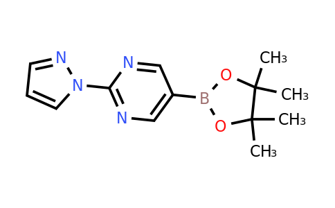 CAS 1449009-97-5 | 2-(1H-Pyrazol-1-YL)-5-(4,4,5,5-tetramethyl-1,3,2-dioxaborolan-2-YL)pyrimidine