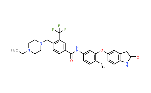 CAS 1449685-96-4 | 4-[(4-ethylpiperazin-1-yl)methyl]-N-{4-methyl-3-[(2-oxo-2,3-dihydro-1H-indol-5-yl)oxy]phenyl}-3-(trifluoromethyl)benzamide