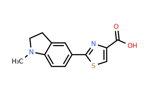 CAS 1455910-92-5 | 2-(1-methyl-2,3-dihydro-1H-indol-5-yl)-1,3-thiazole-4-carboxylic acid