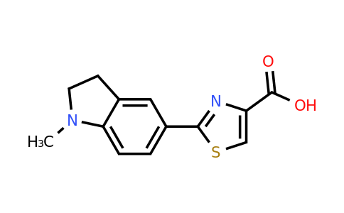 2-(1-methyl-2,3-dihydro-1H-indol-5-yl)-1,3-thiazole-4-carboxylic acid