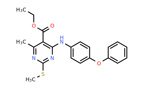 CAS 1457983-64-0 | ethyl 4-methyl-2-(methylsulfanyl)-6-[(4-phenoxyphenyl)amino]pyrimidine-5-carboxylate