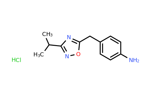 CAS 1461707-36-7 | 4-{[3-(propan-2-yl)-1,2,4-oxadiazol-5-yl]methyl}aniline hydrochloride