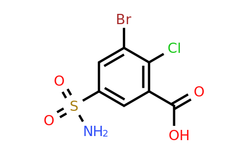CAS 1461707-46-9 | 3-bromo-2-chloro-5-sulfamoylbenzoic acid