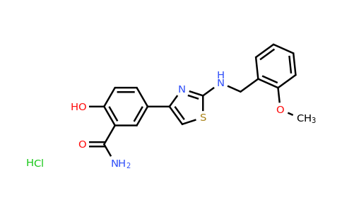 CAS 1461708-03-1 | 2-hydroxy-5-(2-{[(2-methoxyphenyl)methyl]amino}-1,3-thiazol-4-yl)benzamide hydrochloride