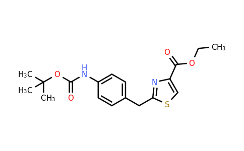 CAS 1461708-07-5 | ethyl 2-[(4-{[(tert-butoxy)carbonyl]amino}phenyl)methyl]-1,3-thiazole-4-carboxylate