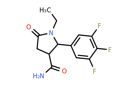 CAS 1461708-26-8 | 1-ethyl-5-oxo-2-(3,4,5-trifluorophenyl)pyrrolidine-3-carboxamide