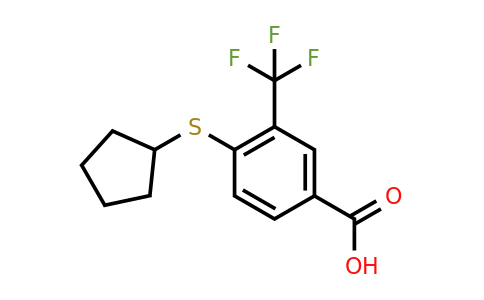 CAS 1461713-63-2 | 4-(cyclopentylsulfanyl)-3-(trifluoromethyl)benzoic acid
