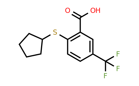 CAS 1461715-37-6 | 2-(cyclopentylsulfanyl)-5-(trifluoromethyl)benzoic acid