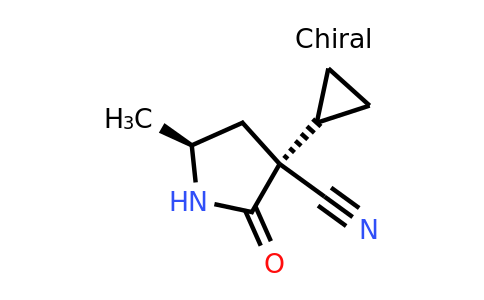 CAS 1462290-00-1 | (3R,5S)-3-cyclopropyl-5-methyl-2-oxo-pyrrolidine-3-carbonitrile