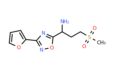 CAS 1468861-20-2 | 1-(3-(Furan-2-yl)-1,2,4-oxadiazol-5-yl)-3-(methylsulfonyl)propan-1-amine