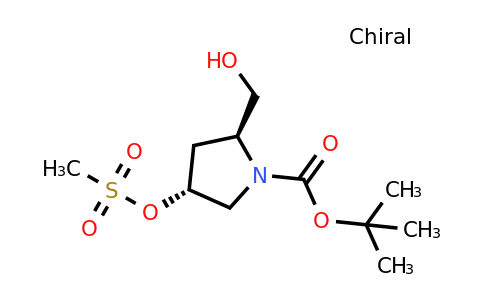CAS 148017-07-6 | tert-butyl (2S,4R)-2-(hydroxymethyl)-4-(methanesulfonyloxy)pyrrolidine-1-carboxylate