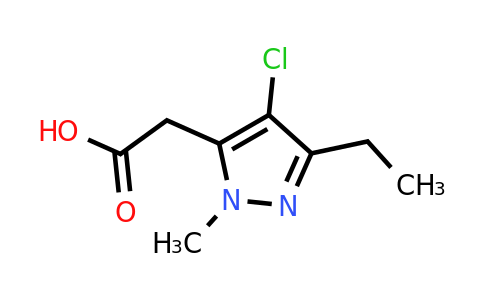 CAS 1480942-30-0 | 2-(4-Chloro-3-ethyl-1-methyl-1H-pyrazol-5-yl)acetic acid