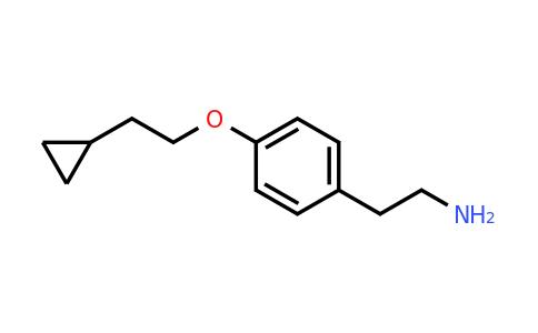 CAS 1481230-07-2 | 2-[4-(2-Cyclopropylethoxy)phenyl]ethylamine