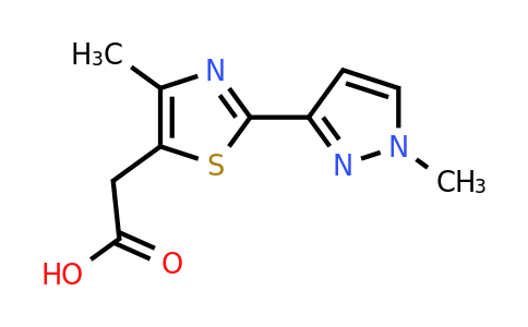 CAS 1482892-12-5 | 2-(4-Methyl-2-(1-methyl-1H-pyrazol-3-yl)thiazol-5-yl)acetic acid
