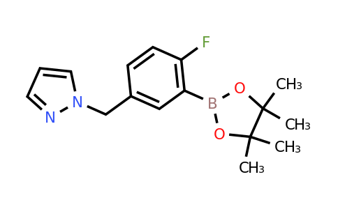 CAS 1486485-41-9 | 1-{[4-fluoro-3-(tetramethyl-1,3,2-dioxaborolan-2-yl)phenyl]methyl}-1H-pyrazole