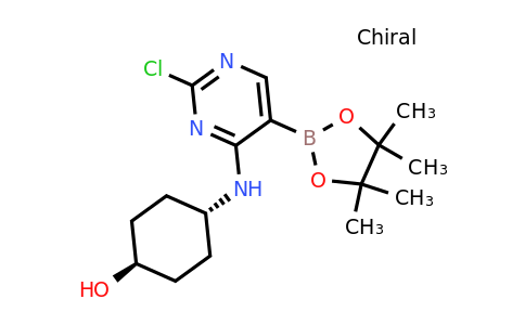 CAS 1497419-90-5 | (2-chloro-4-((trans-4-hydroxycyclohexyl)amino)pyrimidin-5-yl)boronic acid pinacol ester