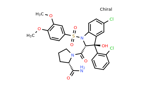 CAS 150375-75-0 | (2S)-1-[[(2R,3S)-5-Chloro-3-(2-chlorophenyl)-1-[(3,4-dimethoxyphenyl)sulfonyl]-2,3-dihydro-3-hydroxy-1H-indol-2-yl]carbonyl]-2-pyrrolidinecarboxamide