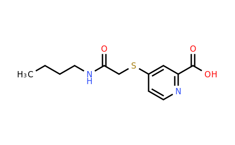 CAS 1505846-08-1 | 4-{[(butylcarbamoyl)methyl]sulfanyl}pyridine-2-carboxylic acid