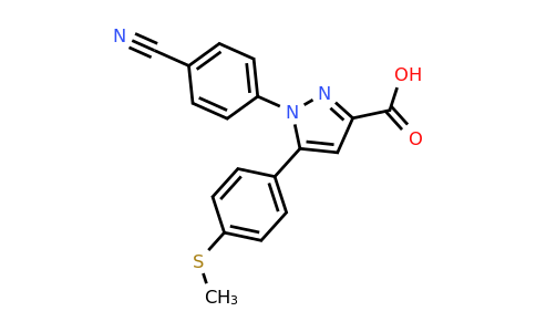 CAS 151507-00-5 | 1-(4-Cyano-phenyl)-5-(4-methylsulfanyl-phenyl)-1H-pyrazole-3-carboxylic acid