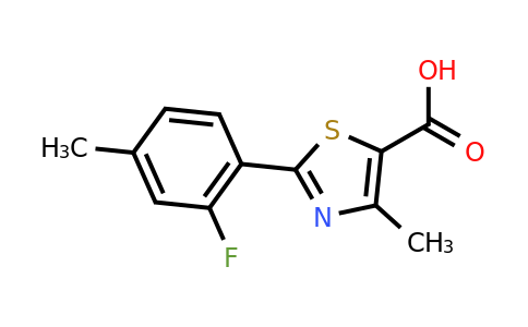 CAS 1530877-11-2 | 2-(2-Fluoro-4-methylphenyl)-4-methylthiazole-5-carboxylic acid