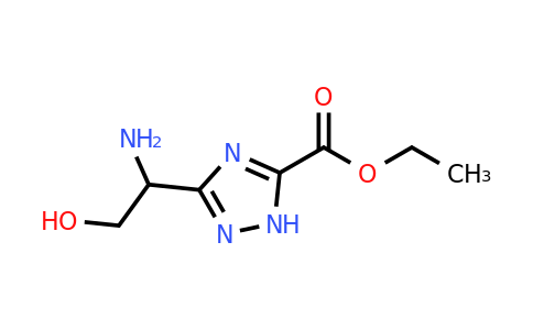 CAS 1537639-78-3 | Ethyl 3-(1-amino-2-hydroxyethyl)-1H-1,2,4-triazole-5-carboxylate
