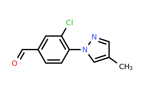 CAS 1541538-18-4 | 3-chloro-4-(4-methyl-1H-pyrazol-1-yl)benzaldehyde