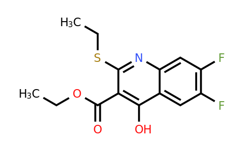 CAS 154330-67-3 | Ethyl 2-(ethylthio)-6,7-difluoro-4-hydroxyquinoline-3-carboxylate