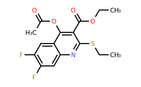 CAS 154330-68-4 | Ethyl 4-acetoxy-2-(ethylthio)-6,7-difluoroquinoline-3-carboxylate