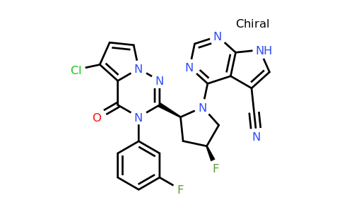 CAS 1549737-62-3 | 4-[(2S,4S)-2-[5-chloro-3-(3-fluorophenyl)-4-oxo-3H,4H-pyrrolo[2,1-f][1,2,4]triazin-2-yl]-4-fluoropyrrolidin-1-yl]-7H-pyrrolo[2,3-d]pyrimidine-5-carbonitrile