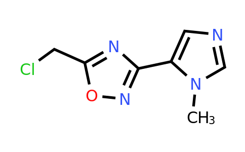 CAS 1555566-64-7 | 5-(Chloromethyl)-3-(1-methyl-1H-imidazol-5-yl)-1,2,4-oxadiazole