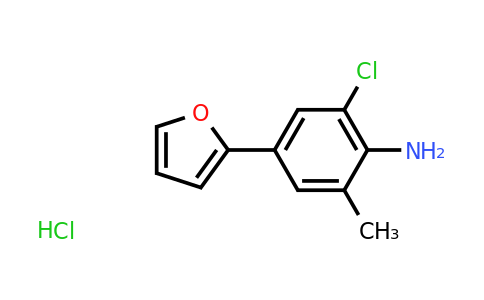 CAS 1565845-72-8 | 2-Chloro-4-(furan-2-yl)-6-methylaniline hydrochloride