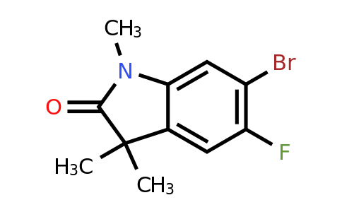 CAS 1581753-73-2 | 6-bromo-5-fluoro-1,3,3-trimethyl-2,3-dihydro-1H-indol-2-one