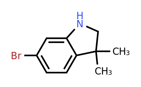 CAS 158326-85-3 | 6-bromo-3,3-dimethyl-2,3-dihydro-1H-indole