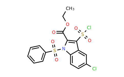 CAS 158561-84-3 | ethyl 1-(benzenesulfonyl)-5-chloro-3-(chlorosulfonyl)-1H-indole-2-carboxylate