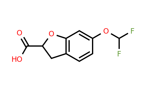 CAS 1597076-00-0 | 6-(difluoromethoxy)-2,3-dihydro-1-benzofuran-2-carboxylic acid
