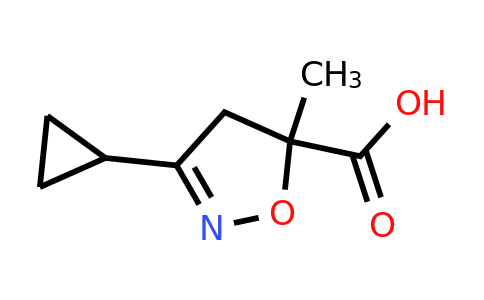 CAS 1597687-08-5 | 3-cyclopropyl-5-methyl-4,5-dihydro-1,2-oxazole-5-carboxylic acid