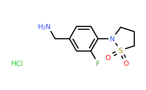CAS 1607288-17-4 | 2-[4-(aminomethyl)-2-fluorophenyl]-1lambda6,2-thiazolidine-1,1-dione hydrochloride