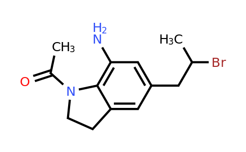 CAS 160968-95-6 | 1-[7-Amino-5-(2-bromopropyl)-2,3-dihydro-1H-indol-1-yl]ethanone