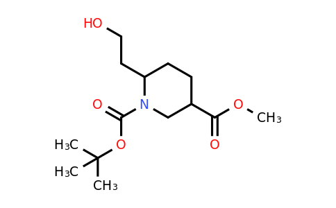 CAS 1620676-90-5 | 1-tert-butyl 3-methyl 6-(2-hydroxyethyl)piperidine-1,3-dicarboxylate
