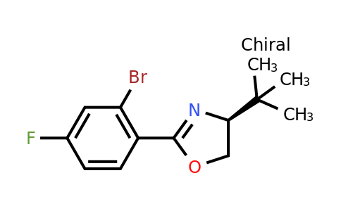 CAS 1620784-34-0 | (S)-2-(2-Bromo-4-fluorophenyl)-4-(tert-butyl)-4,5-dihydrooxazole