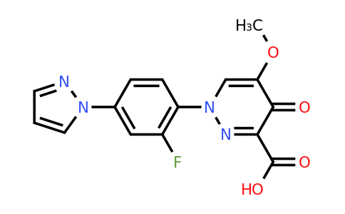 CAS 1622861-42-0 | 1-[2-fluoro-4-(1H-pyrazol-1-yl)phenyl]-5-methoxy-4-oxo-1,4-dihydropyridazine-3-carboxylic acid