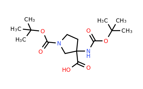 CAS 1624260-80-5 | 1-(tert-Butoxycarbonyl)-3-((tert-butoxycarbonyl)amino)pyrrolidine-3-carboxylic acid