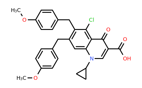 CAS 1624261-25-1 | 5-Chloro-1-cyclopropyl-6,7-bis(4-methoxybenzyl)-4-oxo-1,4-dihydroquinoline-3-carboxylic acid