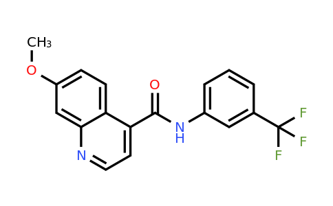 CAS 1624262-18-5 | 7-Methoxy-N-(3-(trifluoromethyl)phenyl)quinoline-4-carboxamide
