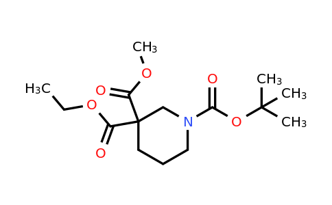 CAS 1624302-00-6 | O1-tert-butyl O3-ethyl O3-methyl piperidine-1,3,3-tricarboxylate