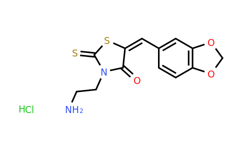 CAS 1627951-56-7 | 3-(2-Aminoethyl)-5-(2H-1,3-benzodioxol-5-ylmethylidene)-2-sulfanylidene-1,3-thiazolidin-4-one hydrochloride