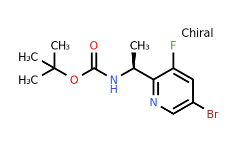CAS 1628106-75-1 | tert-butyl N-[(1S)-1-(5-bromo-3-fluoropyridin-2-yl)ethyl]carbamate