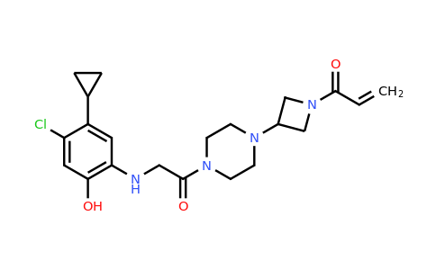 CAS 1629267-75-9 | 1-(3-(4-((4-chloro-5-cyclopropyl-2-hydroxyphenyl)glycyl)piperazin-1-yl)azetidin-1-yl)prop-2-en-1-one
